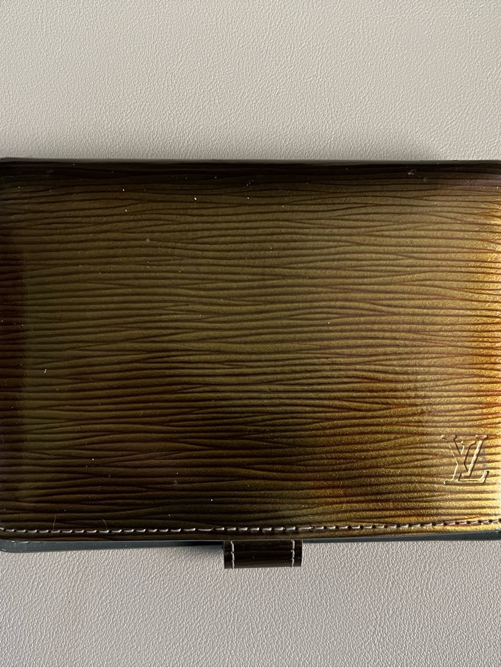 Authentic Louis Vuitton Epi Leather Agenda in Metallic Gold
